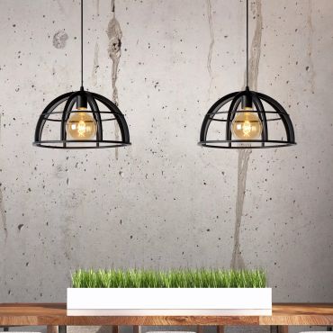 Lucide Dikra - lampe suspendue - 110 x 40 x 150 cm - noir