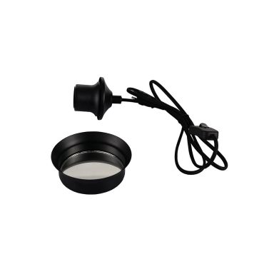 Artdelight Mirror - lampe à poser - Ø 12 x 3,5 cm - noir