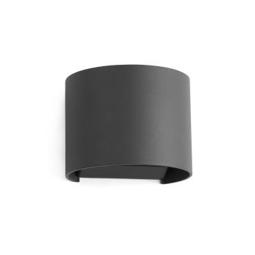 Faro Sunset - applique murale - 14 x 11 x 11,1 cm - 6W LED inclus - IP54 - gris foncé