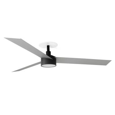 Faro Cruiser L - ventilateur de plafond avec lumière et rosace encastrée - Ø 132 cm - noir mat et aluminium
