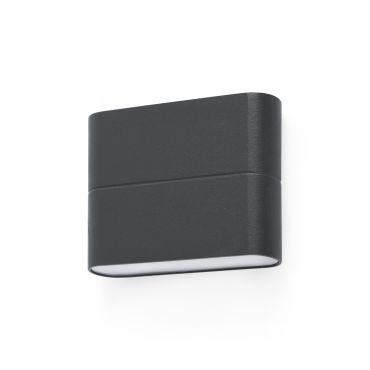Faro Aday - applique murale - 11,3 x 2,2 x 9 cm - 6W LED inclus - IP54 - gris foncé