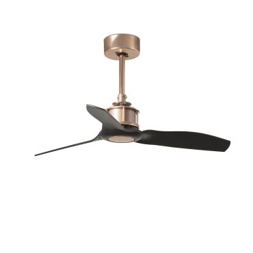 Faro Just Fan XS - ventilateur de plafond avec télécommande - Ø 81 cm - noir mat et cuivre