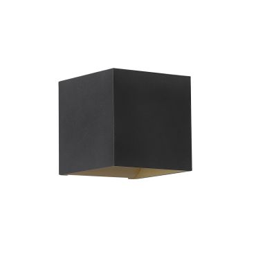 Searchlight Cube - applique murale - 9,7 x 9,7 x 9,7 cm - noir avec or