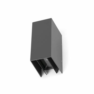 Faro Blind - applique murale - 7,4 x 10,5 x 16,5 cm - 6W LED inclus - IP65 - gris foncé