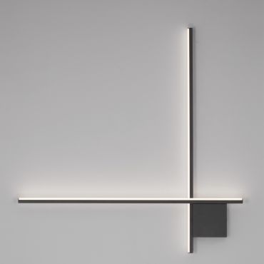 Nova Luce Cross - applique murale - 80 x 80 x 4 cm - 21W LED inclus - noir sablé