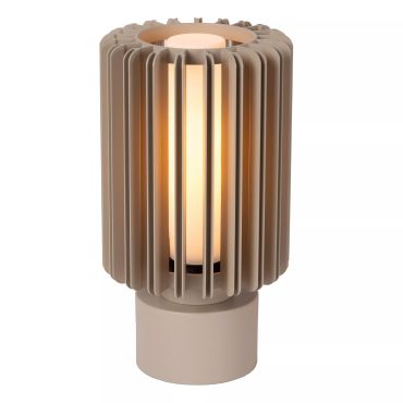 Lucide Lambres - lampe de table - Ø 15 x 27 cm - taupe
