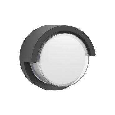 Nova Luce Max - applique murale extérieure - Ø 16 x 10 cm - 12W LED inclus - IP65 - gris foncé
