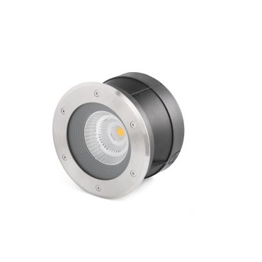 Faro Suria-24 - spot rond pour l'extérieur - Ø 220 mm, Ø 209 mm à encastrer - 24W LED inclus - IP67 - acier inoxydable satiné - 24 degrés