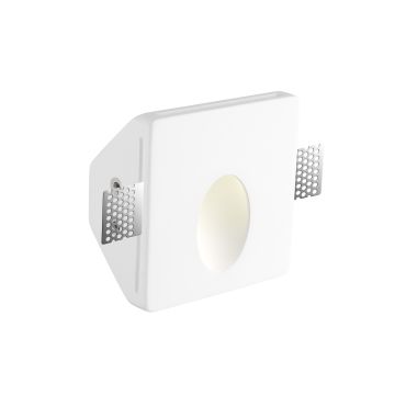 Nova Luce Cirocco - applique encastrée - 10 x 10 cm - 1W LED inclus - crépi blanc