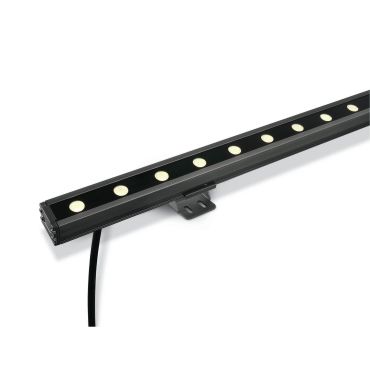 ONE Light LED Wall Washers - spot - 100 x 6 x 3,1 cm - 24 x 1W LED dimmable inclus - IP66 - gris - couleur de lumière blanc chaud
