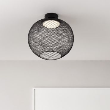 Nova Luce Kinetic - plafonnier - Ø 40 x 40 cm - 19W LED inclus - noir mat