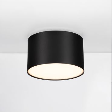 Nova Luce Marsa - plafonnier - Ø 11 x 6,5 cm - 10W LED inclus - noir sablé