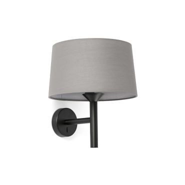 Faro Windsor - applique murale - Ø 29 x 39,2 x 26,5 cm - noir mat et gris