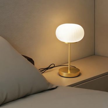 VK lighting Pero -  lampe de table - Ø 15,6 x 28,6 cm - laiton mat