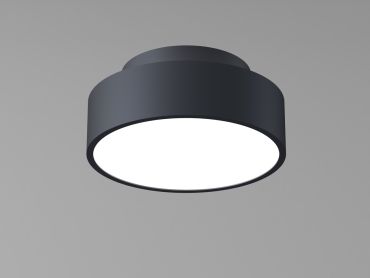 Artdelight Chicago - plafonnier - Ø 15 x 6,8 cm - 9,8W LED dimmable inclus - noir