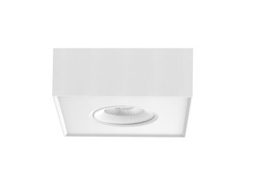 Artdelight Brooklyn1 - spot en saillie - 13,5 x 13,5 x 6 cm - 8W LED dimmable inclus - blanc