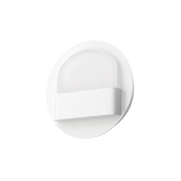 Nova Luce Polso - applique murale - Ø 15 x 4,8 cm - 6W LED inclus - blanc mat