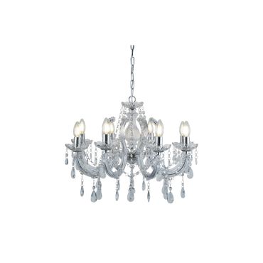 Searchlight Marie Therese - lustre - Ø 61 x 100 cm - chrome