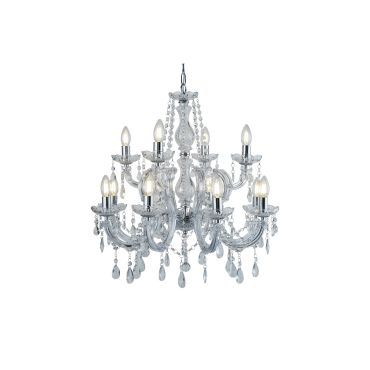 Searchlight Marie Therese - lustre - Ø 63 x 120 cm - chrome