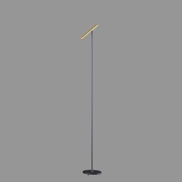 Artdelight Kansas - lampadaire - 20 x 25 x 140 cm - 6W dimmable LED inclus - noir et or chaud