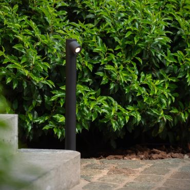 Lucide Ibamba - lampe de jardin - 8 x 8,3 x 60 cm - 6W LED inclus - IP65 - noir