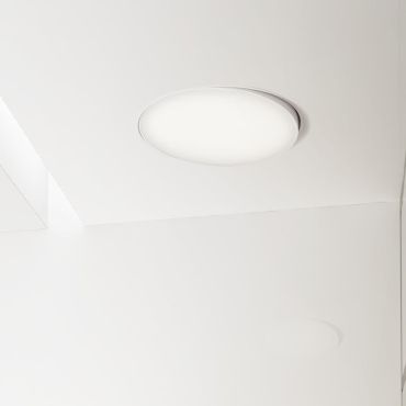 Nova Luce Perfect Profile Trimless - spot encastré sur télécommande (incl.) - Ø 840 mm, 830 mm encastré - 80W LED dimmable inclus - 2700K-6000K - blanc