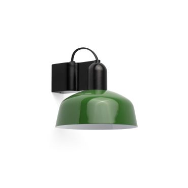 Faro Tatawin - applique - Ø 18,4 x 15,5 cm - noir satiné et vert brillant