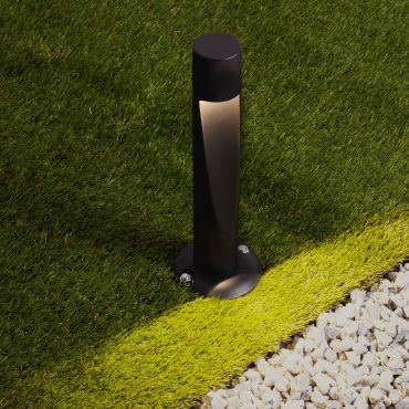 Nova Luce Nooi - lampe de jardin - Ø 10,5 x 30 cm - 6W LED inclus - IP65 - anthracite foncé