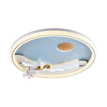 Zuma Line Astronaut - plafonnier - Ø 47 x 15 cm - 47W LED inclus - bleu et blanc