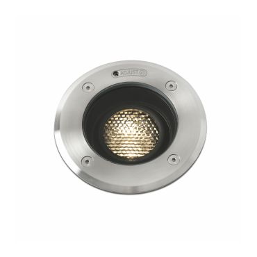 Faro Geiser Orientable - spot rond pour l'extérieur - Ø 130 mm, Ø 165 mm à encastrer - 7W LED inclus - IP67 - acier inoxydable satiné - 38 degrés
