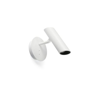 Faro Leo - applique murale avec interrupteur - Ø 10 x 16 cm - 3,5W LED inclus - blanc mat