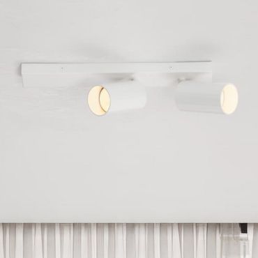 Nova Luce Zelos - spot en saillie 2L - 35 x 13,7 x 6 cm - blanc sablé