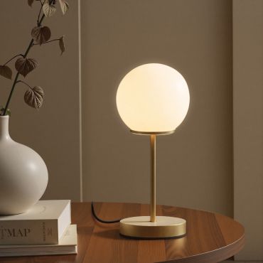 VK lighting Pero -  lampe de table - Ø 13 x 31 cm - laiton mat