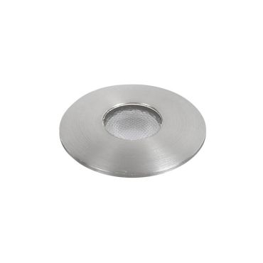 Nova Luce Bang - spot extérieur au sol - Ø 37 mm, Ø 32 mm à encastrer - 1W LED inclus - IP67 - nickel satiné