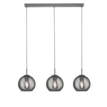 Searchlight Balls - lampe suspendue - 81 x 15 x 147 cm - chrome et verre fumé
