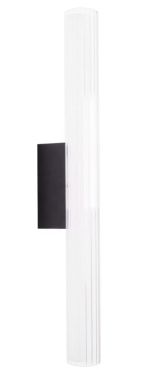 Maxlight Fayette - applique murale en saillie - 12 x 6 x 61 cm - 12W LED inclus - IP44 - noir