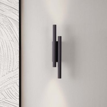 Nova Luce Paron - applique murale - 5,5 x 38 x 7 cm - 15W LED inclus - noir sablé