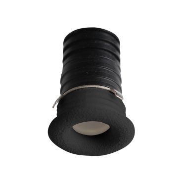 Nova Luce Tiny - spot à encastrer - Ø 16 mm, Ø 12 mm à encastrer - 1W LED inclus - IP44 - noir
