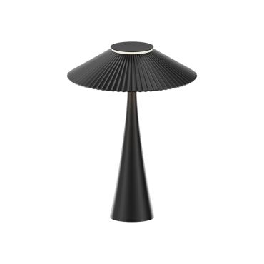 VK lighting Amelie - lampe de table - Ø 30 x 40,7 cm - 18W dimmable LED inclus - noir