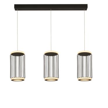Searchlight Circolo - lampe suspendue - 90 x 150 cm - 3 niveaux de gradation - 35W LED inclus - noir et blanc