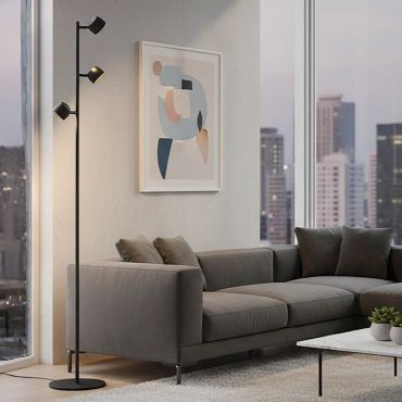 VK Lighting Pop - lampadaire - Ø 25 x 151,2 cm - 17,8W LED inclus - noir