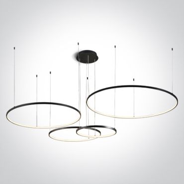 ONE Light Decorative - lampe suspendue - 150 cm - 100W dimmable LED inclus - noir