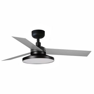 Faro Cruiser Tak 3 S - ventilateur de plafond avec lumière - Ø 106 cm - noir mat et aluminium - 2700K