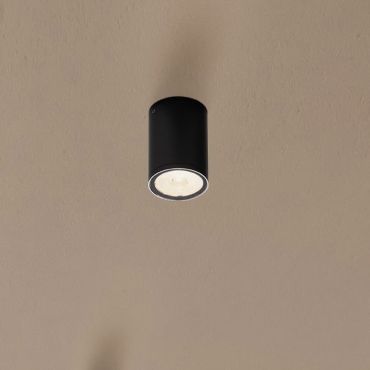 Nova Luce Lumina - plafonnier extérieur - Ø 6,5 x 9 cm - 6W LED inclus - IP65 - anthracite foncé