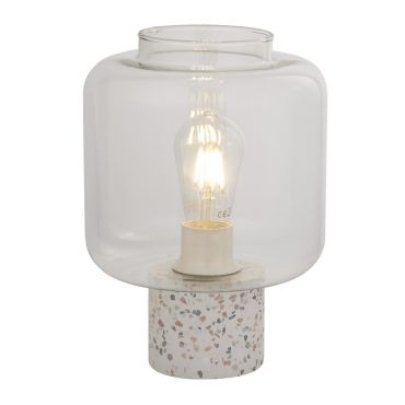 Searchlight Vessel - lampe à poser - Ø 20 x 28 cm - transparent et blanc