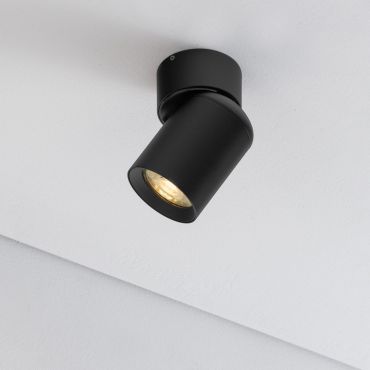 Nova Luce Amecy - spot en saillie 1L - Ø 6 x 11 cm - noir sablé