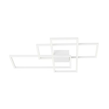 Nova Luce Bilbao - plafonnier - 90 x 67 x 8,5 cm - 55W LED dimmable inclus - blanc
