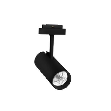 Nova Luce Nap - pour système de rail magnétique - Ø 8,5 x 27 cm - 20W LED inclus - noir sable - couleur de lumière blanc chaud