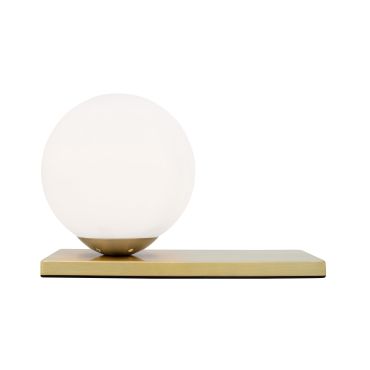 Nova Luce Juliet - lampe à poser - 26 x 10 x 16 cm - laiton et opale
