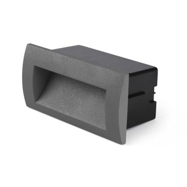 Faro Sedna - applique encastrée - 14 x 7,2 x 7 cm - 3W LED inclus - IP65 - gris foncé